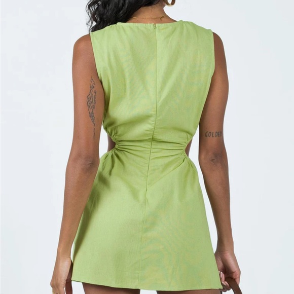 MAYZIE MINI DRESS GREEN - Picture 2 of 5